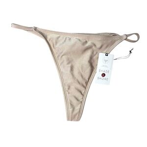 SHADE & SHORE low rise extra cheeky thong bikini swim bottom size S 4-6 NWT